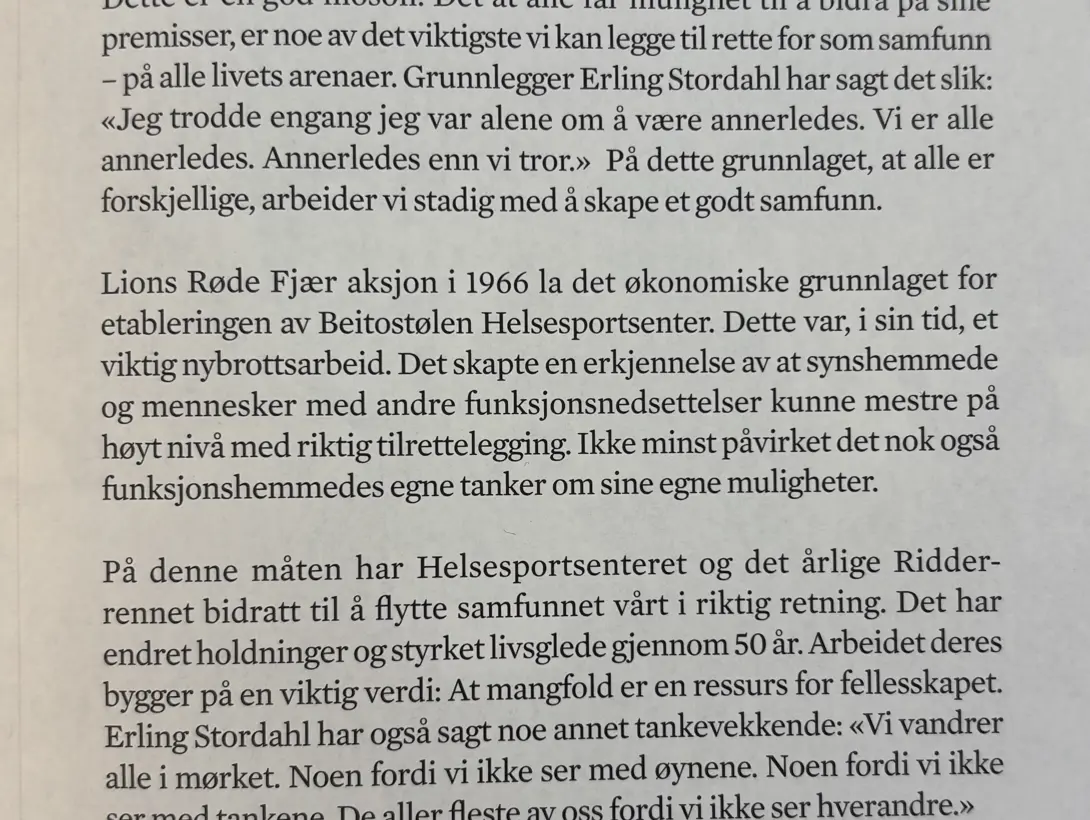 Forord ved Kong Harald fra jubileumsboka "Det muliges kunst" - til senteret sitt 50-årsjubileum i 2020